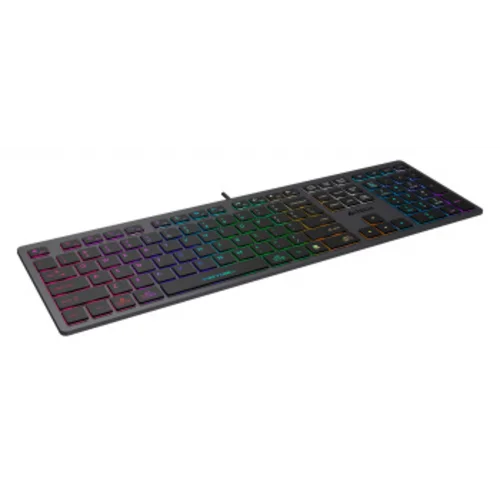 Клавиатура A4Tech Fstyler FX60 серый USB slim LED (FX60 GREY / NEON)